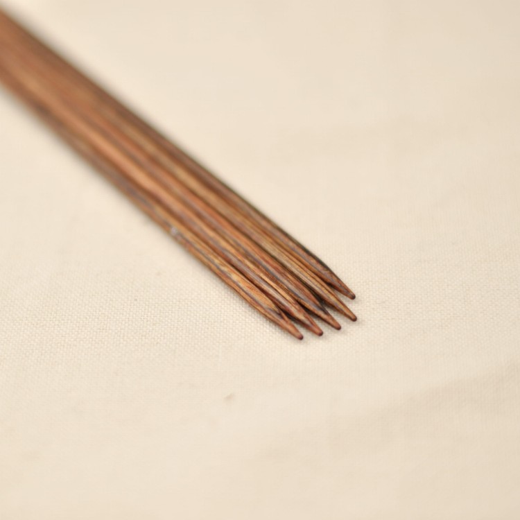 druty skarpetkowe ponczosznicze drewniane knitpro ginger brazowe 5 drutow.JPG