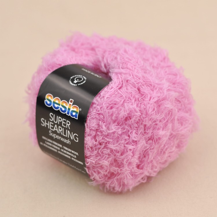 wloczka puszysta baranek boucle sesia super shearling welna merino merynosa dla dziecka na sweter koc motek 1398 rozowy.JPG