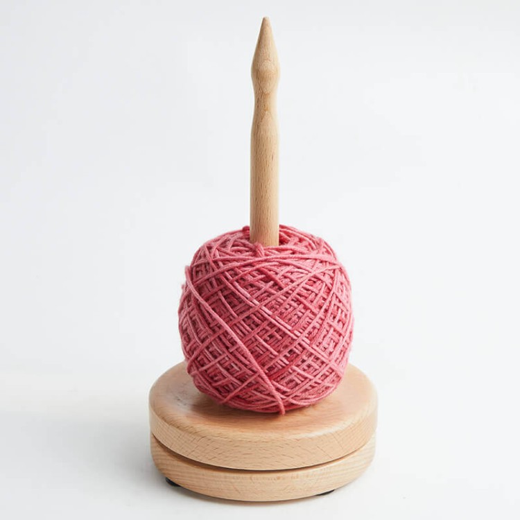 stojak obrotowy na wloczke dyspenser knitpro brazowy drewniany Natural Yarn Dispensor-3_en.jpg