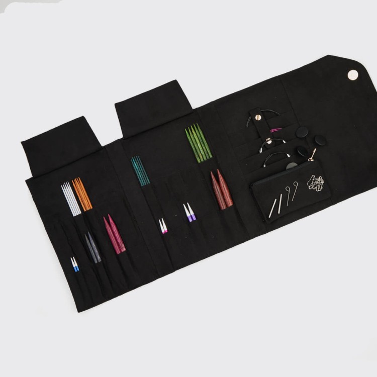 etui na druty akcesoria dziewiarskie z kieszeniami knitpro zamszowe skorzane pomysl na prezent dziewiarka closed-case-coal_2.jpg