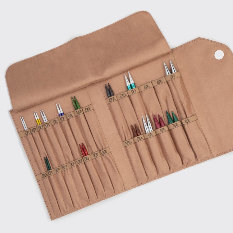 etui na druty wymienne akcesoria dziewiarskie zamszowe skorzane knitpro c closed-case-clay-interchangeable-circular-needle-case_2.jpg