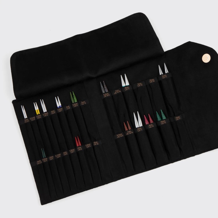 etui na druty wymienne akcesoria dziewiarskie zamszowe skorzane knitpro c closed-case-coal-interchangeable-circular-needle-case_2.jpg