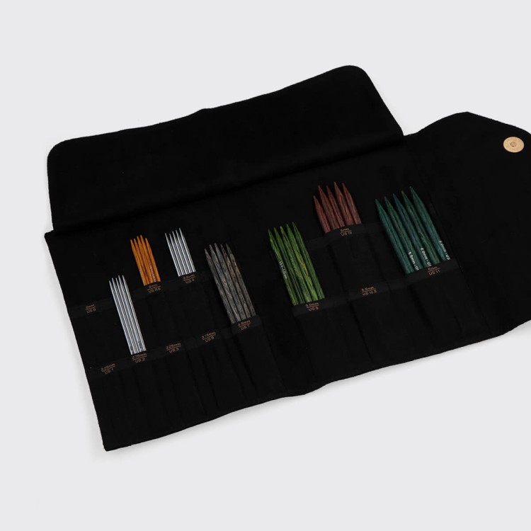czarne etui na druty ponczosznicze skarpetkowe knitpro closed-case-coal-double-point-needle-case_2.jpg