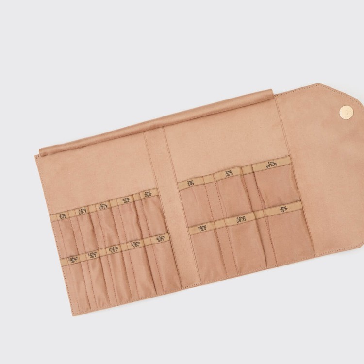 bezowe etui na druty ponczosznicze skarpetkowe knitpro closed-case-clay-double-point-needle-case_3.jpg