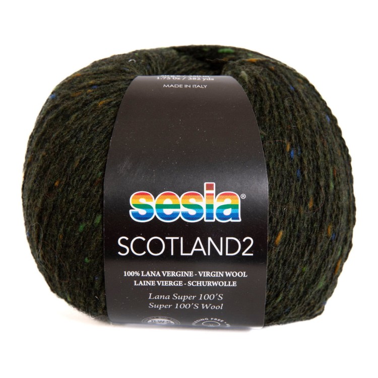 wloczka scotland 2 sesia welna merino merynosa wloczki tweed cienka nitka motek dzierganie na drutach zielony ciemny1785.jpg