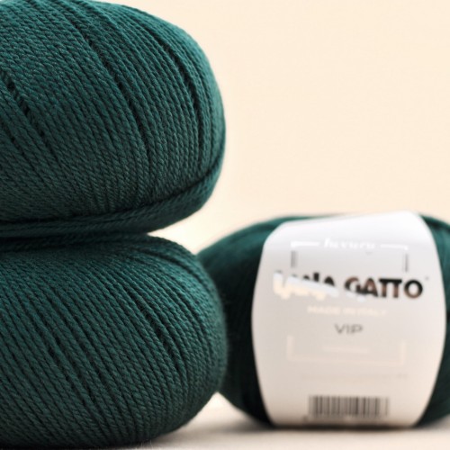 wloczka vip lana gatto welna merino merynosa kaszmir miekka mila niegryzaca włóczka na druty dla dziecka motek 19059 zielony.JPG