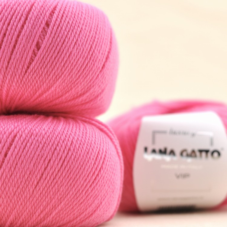 wloczka vip lana gatto welna merino merynosa kaszmir miekka mila niegryzaca włóczka na druty dla dziecka motek rozowy 14735.JPG