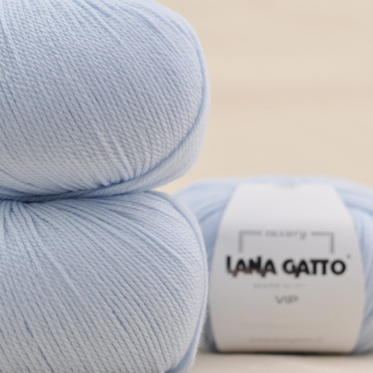 wloczka vip lana gatto welna merino merynosa kaszmir cienka niegryzaca nitka dla dziecka na druty szydelko 4010 blekitny.JPG