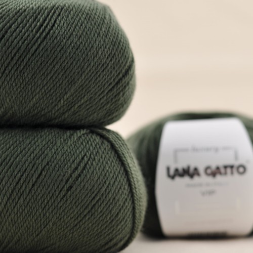 wloczka vip lana gatto welna merino merynosa kaszmir cienka niegryzaca nitka dla dziecka na druty szydelko 8434 zielony.JPG