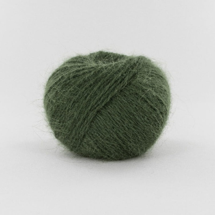 fonty COEUR D'ANGORA angora welna krolicza luksosowa wloczka z wlosem zamiennik moheru kid silk dzierganie motek zielony 0338.jpg