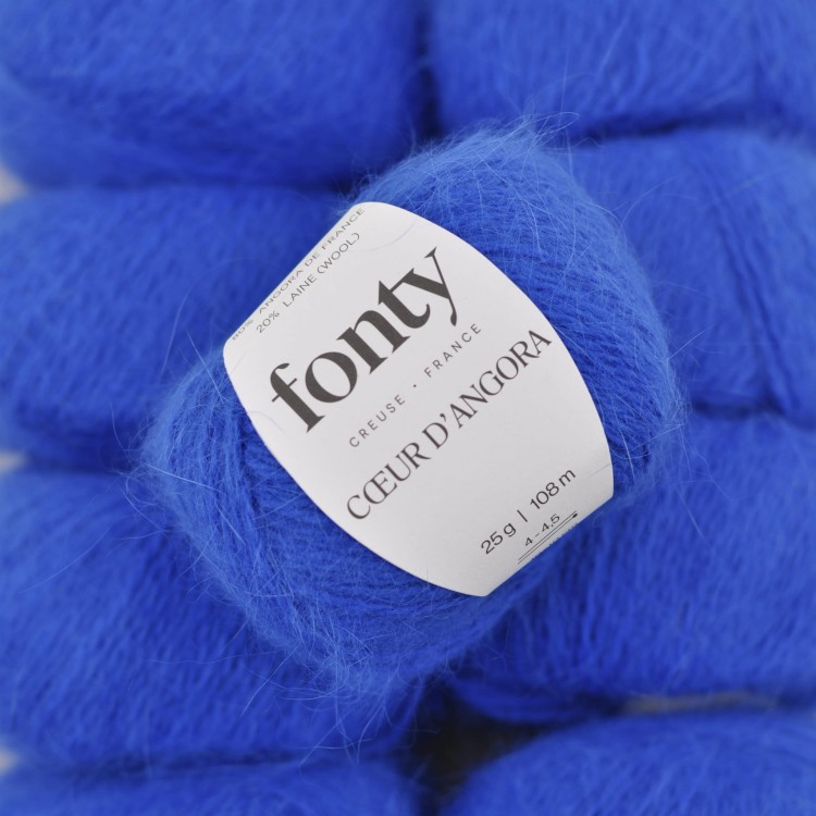 wloczka angora welna krolicza welna merino merynosa miekka puszysta wloczka zamiennik kid silk moherj jedwab COEUR D’ANGORA motek na druty dzierganie 312 szafirowy niebieski fonty.JPG