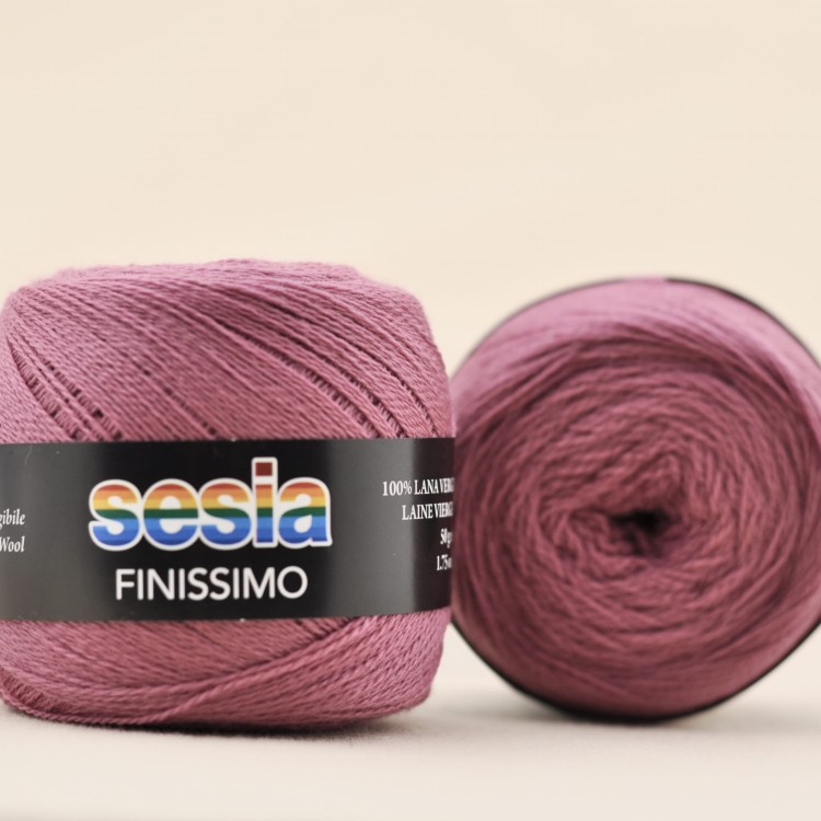 bardzo cienka wloczka do laczenia welna merino merynosa sesia finissimo 1393 rozowy malwa.JPG