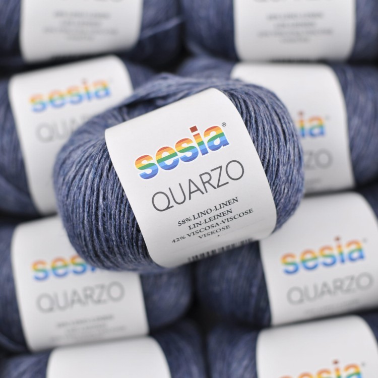 wloczka na lato wiosne len lniana wloczka wiskoza naturalna quarzo sesia motek druty. granatowy niebieski jeans 851.JPG