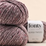 SUPER TWEED - 15 różowo - szary (FONTY)