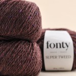 SUPER TWEED - 14 ciemny różowy / brunatny (FONTY)