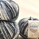 ECHOS PRINT - 4828 mix niebieski (Sesia)