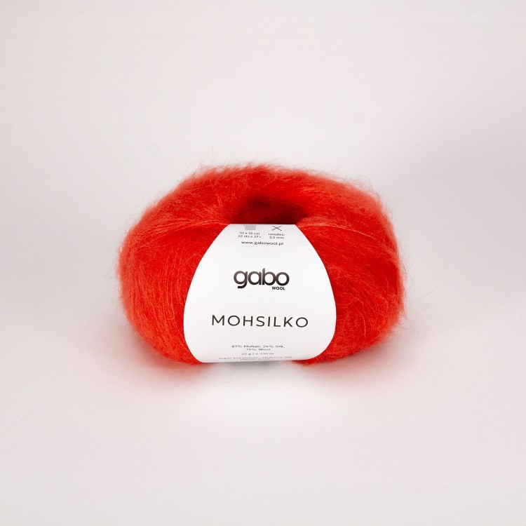 wloczka gabo wool welna merino moher jedwab super kid silk cienka puszysta wloczka niegryzacy moher MOHSILKO_czerwona-pomarancza-4301-S.jpg