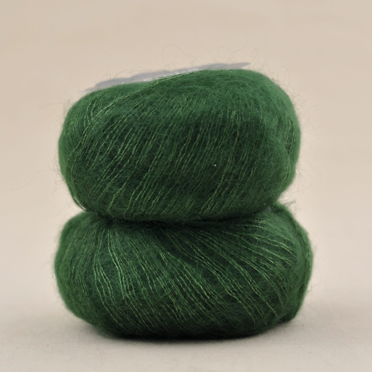 wloczka moher jedwab kid silk silky kid kremke soul wool welna moherowa. 13-314 butelkowy zielony.JPG