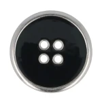 guzik metalowy emaliowany - 182 czarny (MILWARD) (20 mm) - zestaw guzików