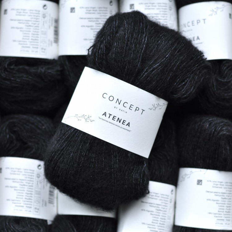 wloczka atenea tones katia kaszmir welna merino merynosa bawelna niegryzaca motek zamiennik moheru kid silk motek na druty dla wrazliwych czarny.JPG