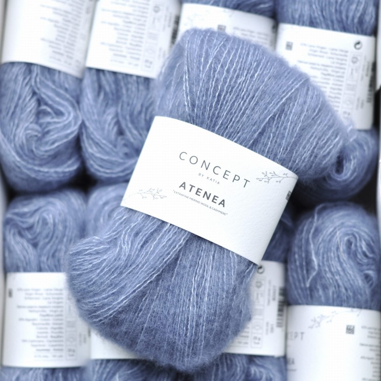 wloczka atenea tones katia kaszmir welna merino merynosa bawelna niegryzaca motek zamiennik moheru kid silk motek na druty dla wrazliwych jasny jeans.JPG