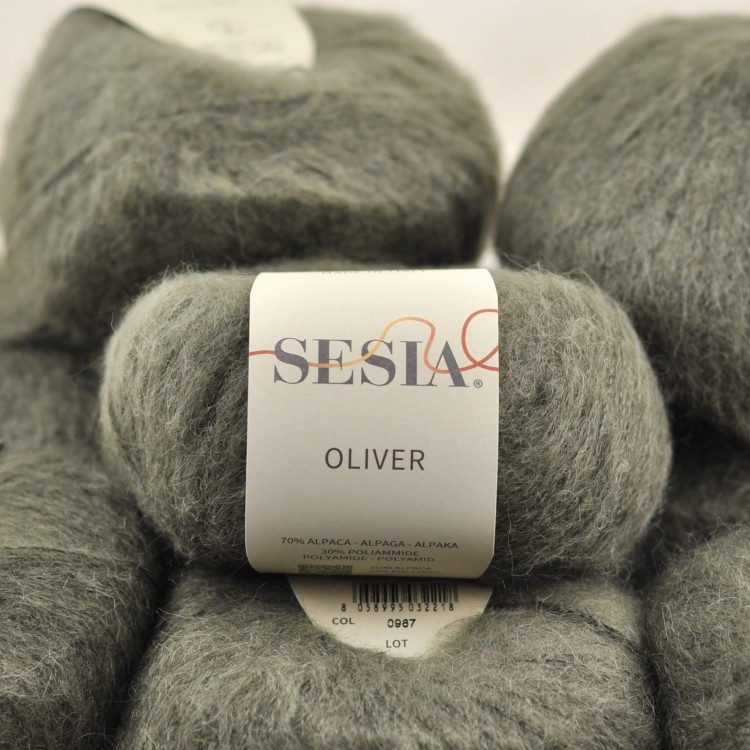 wloczka olivier sesia cienka welna alpaki zamiennik kid silk na druty szydelko dzierganie zgaszony zielony.JPG