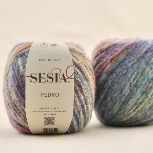 WLOCZKA naturalna Sesia Pedro nowość boucle kolorowa melanż baby alpaka Alpaca mohair moher na druty szydełko dzierganie wloczki cienkie