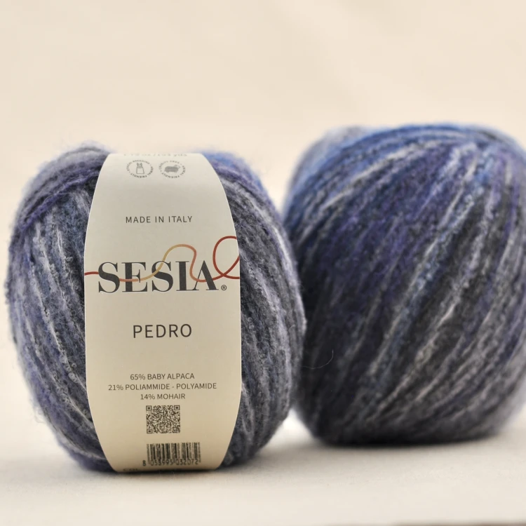WLOCZKA naturalna Sesia Pedro nowość boucle kolorowa melanż baby alpaka Alpaca mohair moher na druty szydełko dzierganie wloczki cienkie